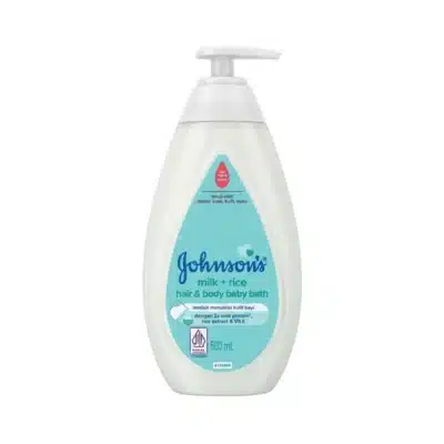 شامپو سر و بدن کودک جانسون Johnsons مدل Milk & Rice Hair & Body Baby Bath(500 میل)