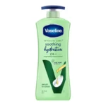 لوسیون بدن 24 ساعته آلوئه ورا وازلین Vaseline مدل Soothing Hydration Long Lasting Lotion(600 میل)