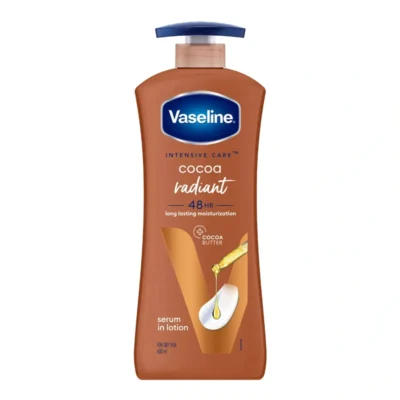 لوسیون بدن 48 ساعته کره کاکائو وازلین Vaseline مدل Cocoa Radiant Long Lasting Lotion(600 میل)