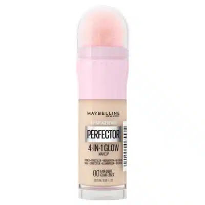 کرم پودر 4 در 1 سر اسفنجی میبلین Maybelline مدل Instant Age Rewind Perfector 4-In-1 Glow Makeup کد 00 رنگ Fair Light
