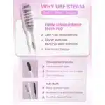 برس صاف‌ کننده مو با فناوری بخار شیگلم Sheglam مدل Hydra Shot Steam Straightening Brush Pro - Image 2