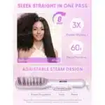 برس صاف‌ کننده مو با فناوری بخار شیگلم Sheglam مدل Hydra Shot Steam Straightening Brush Pro - Image 3