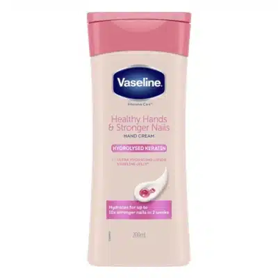 کرم مرطوب کننده دست و تقویت کننده ناخن وازلین Vaseline مدل Healthy Hands & Stronger Nails Hand Cream (200 میل)