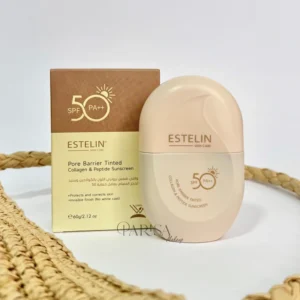 ضدآفتاب رنگی SPF50 استلین Estelin مدل Pore Barrier Tinted Collagen & Peptide Sunscreen(60 گرم)