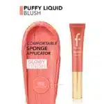 رژگونه مایع سر اسفنجی فلورمار Flormar مدل Puffy Liquid Blush کد 002 رنگ Peachy Glow - Image 2