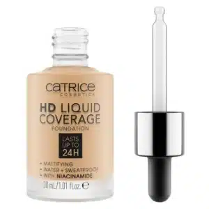 کرم پودر مات کاتریس Catrice مدل HD Liquid Coverage Foundation کد 036 رنگ Hazelnut Beige