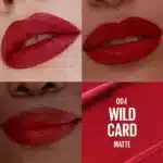 رژلب جامد مات میبلین Maybelline مدل Moisturizing Serum Lipstick کد 04 رنگ Wild Card - تصویر 2