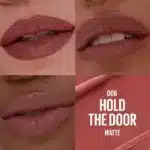 رژلب جامد مات میبلین Maybelline مدل Moisturizing Serum Lipstick کد 06 رنگ Hold The Door - تصویر 2