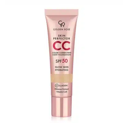 سی سی کرم SPF 50 اصلاح کننده رنگ پوست گلدن رز Golden Rose مدل CC Cream Skin Perfector Light Foundation کد 101 رنگ Beige