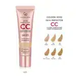 سی سی کرم SPF 50 اصلاح کننده رنگ پوست گلدن رز Golden Rose مدل CC Cream Skin Perfector Light Foundation کد 102 رنگ Neutral - Image 3