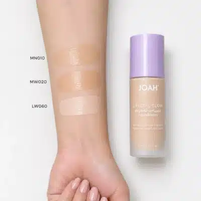 کرم پودر درخشان ژواه JOAH مدل Crystal Glow Peptide-Infused Foundation کد LW060