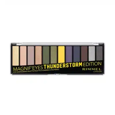 پالت سایه 12 رنگ ریمل لاندن Rimmel London مدل Magnif’Eyes Thunderstorm Edition