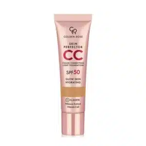 سی سی کرم SPF 50 اصلاح کننده رنگ پوست گلدن رز Golden Rose مدل CC Cream Skin Perfector Light Foundation کد 104 رنگ Warm Honey