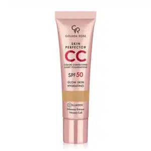سی سی کرم SPF 50 اصلاح کننده رنگ پوست گلدن رز Golden Rose مدل CC Cream Skin Perfector Light Foundation کد 103 رنگ Nude