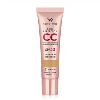 سی سی کرم SPF 50 اصلاح کننده رنگ پوست گلدن رز Golden Rose مدل CC Cream Skin Perfector Light Foundation کد 103 رنگ Nude