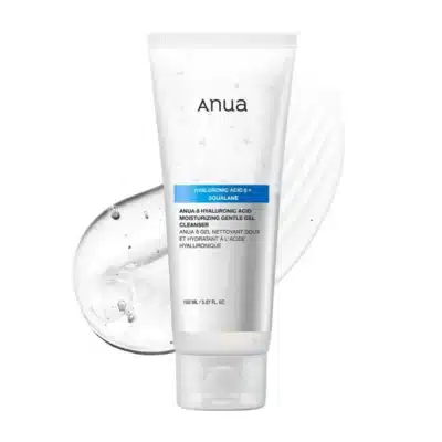 ژل شستشو صورت ملایم آنوا Anua حاوی ۸ نوع هیالورونیک اسید و اسکوالن مدل Hyaluronic Acid Moisturizing Gentle Gel Cleanser (150 میل)