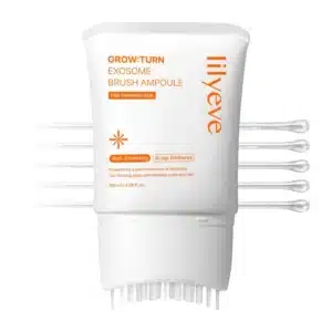 آمپول ضدریزش و تقویت‌ کننده پوست سر لیلیو Lilyeve حاوی اگزوزوم و کافئین مدل Grow Turn Exosome Brush Ampoule (100 میل)