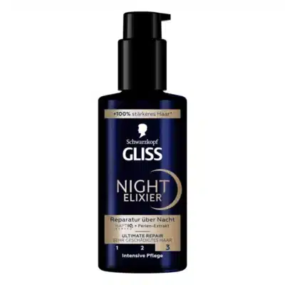 سرم شبانه ترمیم‌ کننده مو گلیس Gliss مدل Night Elixir (100 میل)