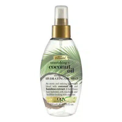 اسپری روغن نارگیل آبرسان و مغذی مو OGX مدل Nourishing Coconut Oil Weightless Hydrating Oil Mist (118 میل)