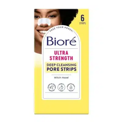 پک 6 عددی پچ ضد جوش سرسیاه قوی بینی بیوره Biore مدل Ultra Strength Deep Cleansing Pore Strips